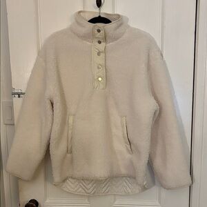 Athleta White Cozy Pullover